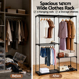 Artiss Wardrobe Clothes Rack Closet 181cm - Rear View