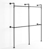 Artiss Industrial Pipe Clothing Rack Garment Clothes Display Stand Wall Mounted