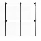 Artiss Industrial Pipe Clothing Rack Garment Clothes Display Stand Wall Mounted - Top-Down View
