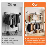 Artiss Industrial Pipe Clothing Rack Garment Clothes Display Stand Wall Mounted
