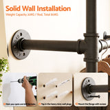 Artiss Industrial Pipe Clothing Rack Garment Clothes Display Stand Wall Mounted - Close-Up Angle
