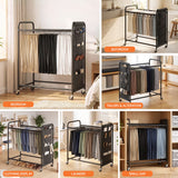 Artiss Pants Trolley Mobile Clothes Rack Clothing Stand with 30 Hangers Wheels Storage Organizer Bag - Extra Image