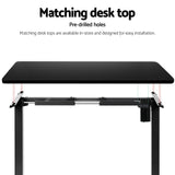 Artiss Electric Standing Desk Frame Only Height Adjustable 70KG Load Black - Rear View