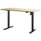 Artiss Standing Desk Motorised White Oak 140CM - Close-Up Angle