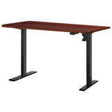 Artiss Standing Desk Motorised Walnut 140CM - Close-Up Angle