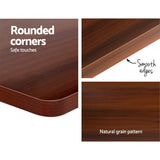 Artiss Standing Desk Motorised Walnut 140CM - Rear View
