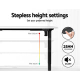 Artiss Standing Desk Motorised White 120CM - Top-Down View