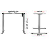 Artiss Electric Standing Desk Frame Only Height Adjustable 70KG Load Grey - Front View