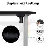 Artiss Electric Standing Desk Frame Only Height Adjustable 70KG Load Grey - Top-Down View