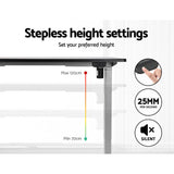Artiss Standing Desk Motorised 120CM Black - Top-Down View