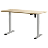 Artiss Standing Desk Motorised 120CM White Oak - Close-Up Angle
