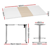 Artiss Standing Desk Electric Sit Stand Desks 140CM - Front View