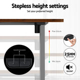 Artiss Standing Desk Motorised 140CM Rustic Brown - 45-Degree Angle