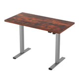 Artiss Standing Desk Motorised 140CM Rustic Brown - Close-Up Angle