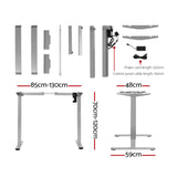 Artiss Standing Desk Motorised 140CM White - Front View