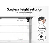 Artiss Standing Desk Motorised 140CM White - Top-Down View