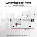 Artiss Electric Standing Desk Frame Only Height Adjustable 70KG Load White - 45-Degree Angle