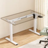 Artiss Electric Standing Desk Frame Only Height Adjustable 70KG Load White - Close-Up Angle
