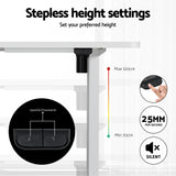 Artiss Electric Standing Desk with Storage Shelf Drawer Office Table 120CM - Top-Down View