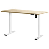 Artiss Standing Desk Motorised Sit Stand Desks White Oak 120CM - Close-Up Angle