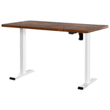 Artiss Standing Desk Motorised Sit Stand Desks Rustic Brown 120CM - Close-Up Angle