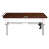 Artiss Standing Desk Motorised Sit Stand Desks Walnut 140CM - Side View