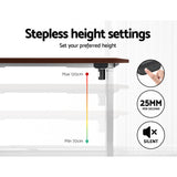 Artiss Standing Desk Motorised Sit Stand Desks Walnut 140CM - Top-Down View