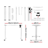 Artiss Standing Desk Motorised Sit Stand Desks White 120CM - Front View