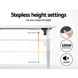 Artiss Standing Desk Motorised Sit Stand Desks White 120CM - Top-Down View