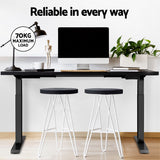 Artiss Standing Desk Motorised Dual Motor Black 120CM - Rear View