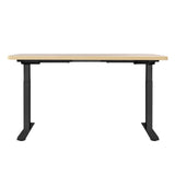 Artiss Standing Desk Motorised Dual Motor Oak 120CM - Side View