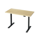 Artiss Standing Desk Motorised Dual Motor Oak 120CM - Close-Up Angle