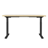 Artiss Standing Desk Motorised Dual Motor White Oak 140CM - Side View