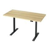 Artiss Standing Desk Motorised Dual Motor White Oak 140CM - Close-Up Angle