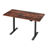 Artiss Standing Desk Motorised Dual Motor Rustic Brwon 140CM - Close-Up Angle