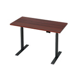 Artiss Standing Desk Motorised Dual Motor Walnut 120CM - Close-Up Angle
