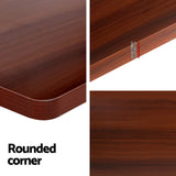 Artiss Standing Desk Motorised Dual Motor Walnut 140CM - Top-Down View