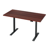 Artiss Standing Desk Motorised Dual Motor Walnut 140CM - Close-Up Angle
