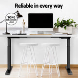 Artiss Standing Desk Motorised Dual Motor White 120CM - Rear View