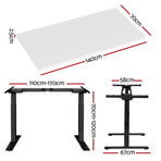 Artiss Standing Desk Motorised Dual Motor White 140CM, image 2