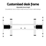 Artiss Standing Desk Frame Only Dual Motor Motorised White - 45-Degree Angle