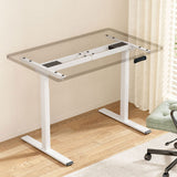Artiss Standing Desk Frame Only Dual Motor Motorised White - Close-Up Angle