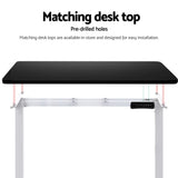 Artiss Standing Desk Frame Only Dual Motor Motorised White - Rear View