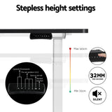 Artiss Standing Desk Motorised Dual Motor 120CM Black - 45-Degree Angle