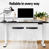 Artiss Standing Desk Motorised Dual Motor 120CM Black - Rear View