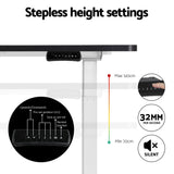 Artiss Standing Desk Motorised Dual Motor 140CM Black - 45-Degree Angle