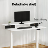 Artiss Electric Standing Desk Dual Motor Office Table With Shelf Drawer120CM - 45-Degree Angle