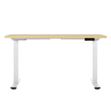 Artiss Standing Desk Motorised Dual Motor 140CM White Oak - Side View