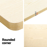 Artiss Standing Desk Motorised Dual Motor 140CM White Oak - Top-Down View