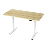 Artiss Standing Desk Motorised Dual Motor 140CM White Oak - Close-Up Angle